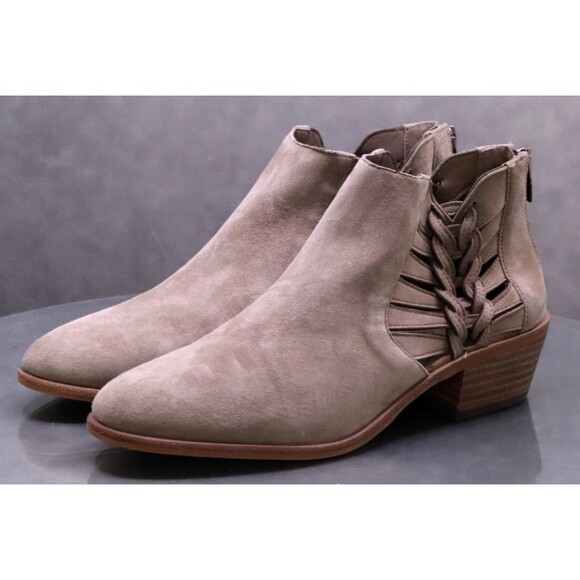 Vince Camuto Women's Booties Boots Size 9.5 M Suede Tan EUC - Picture 1 of 13